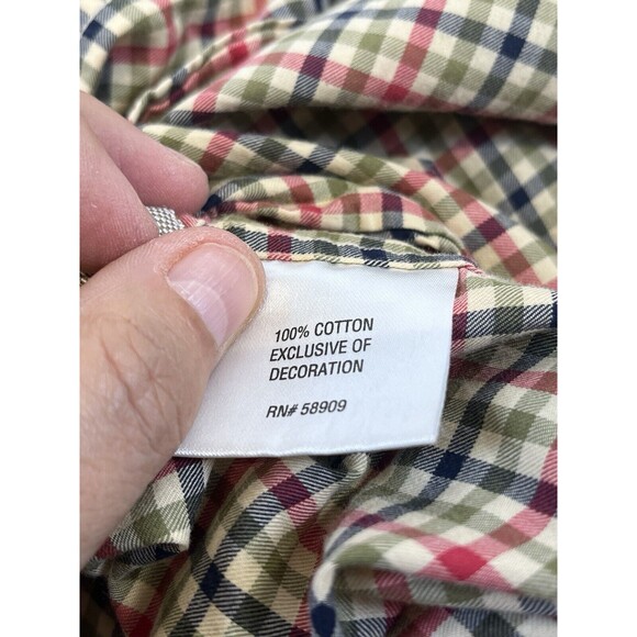 Daniel Cremieux Shirt Mens Large Signature Collection Button‎ Plaid Long Sleeve - Picture 10 of 11